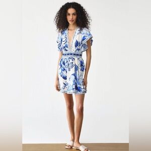 Farm Rio PorcelanaDress (Short Chita Porcelana ) by the Brazilian FARM Rio. Sz L